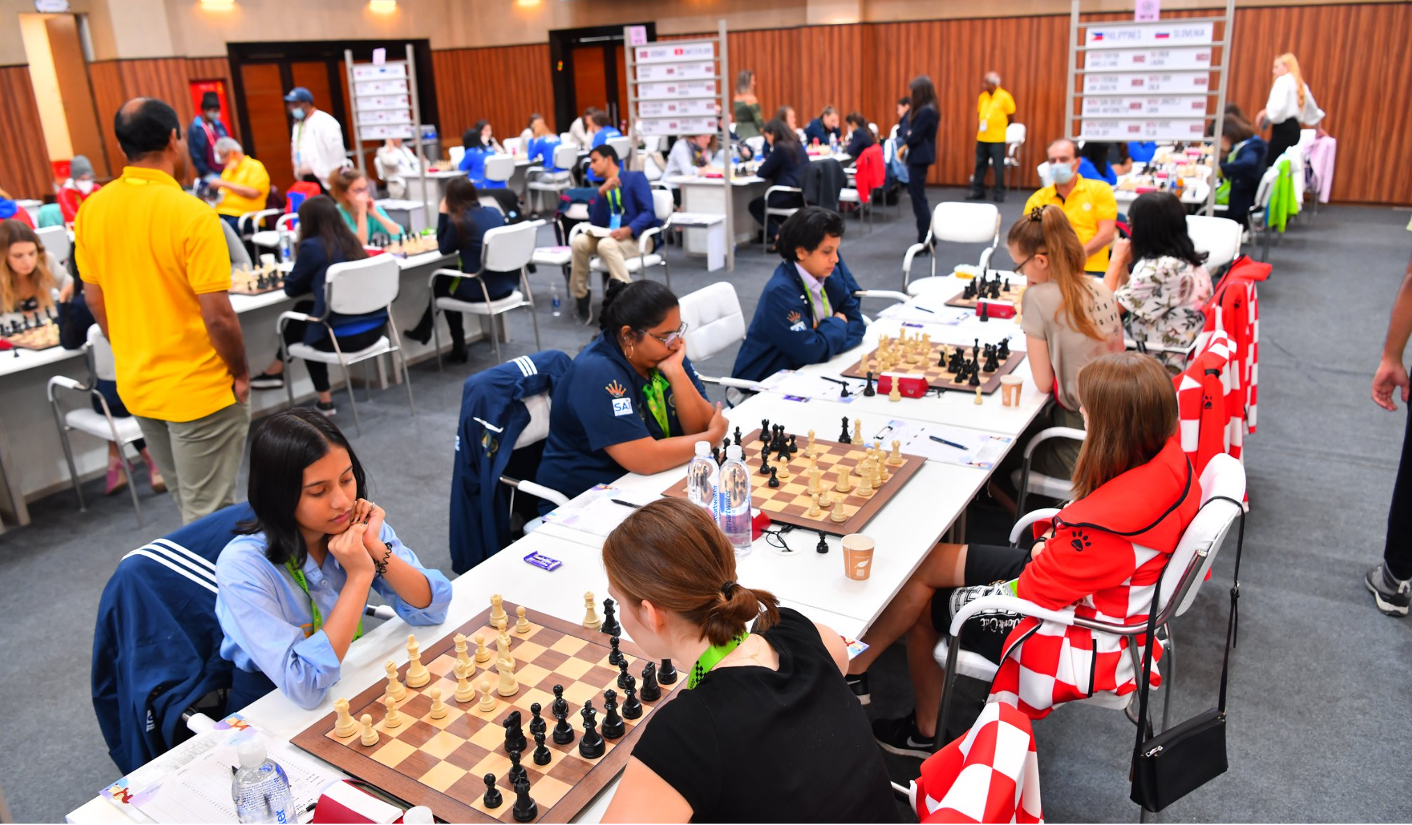 Chess Olympiad Day 8 Highlights: Gukesh makes it 8 wins in 8 games, Hong  Kong player sits in protest outside hall - Sportstar